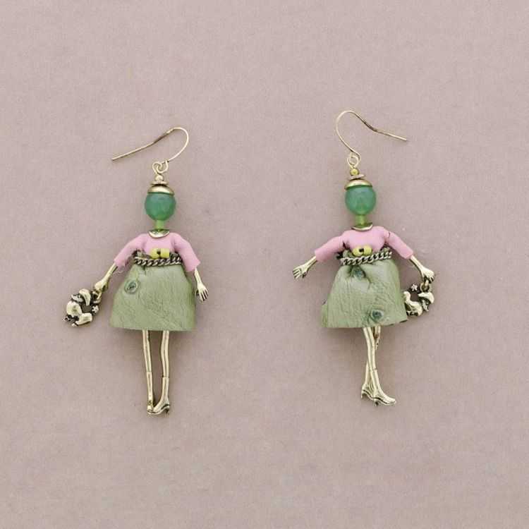 DOLL PENDANT EARRINGS