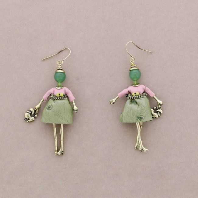 DOLL PENDANT EARRINGS