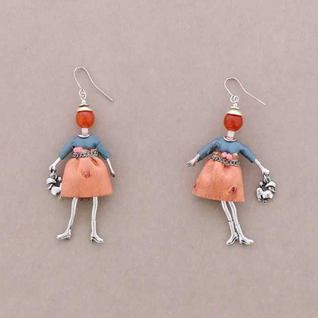 DOLL PENDANT EARRINGS