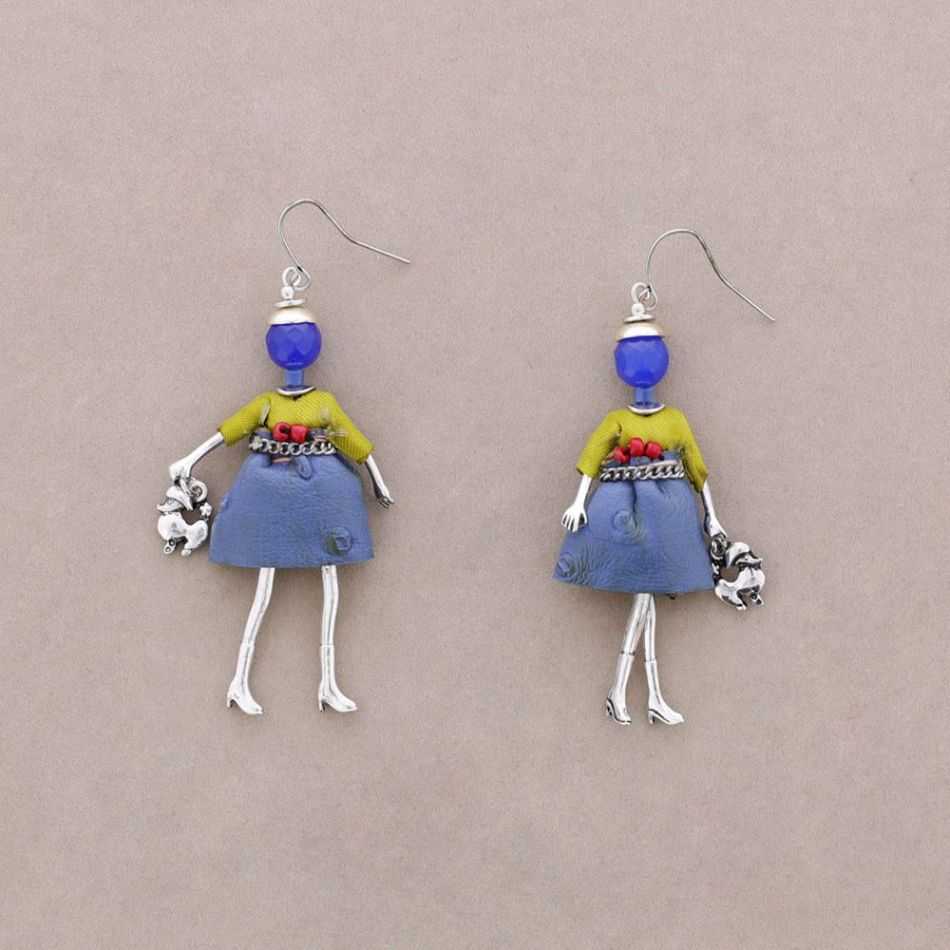 DOLL PENDANT EARRINGS