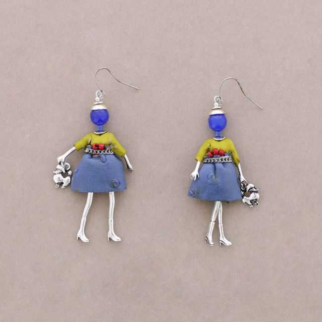 DOLL PENDANT EARRINGS