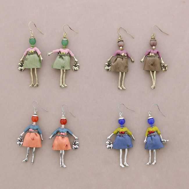 DOLL PENDANT EARRINGS