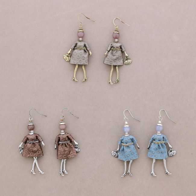 PENDIENTES METAL MUÑECA