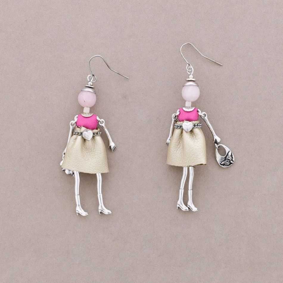 DOLL PENDANT EARRINGS