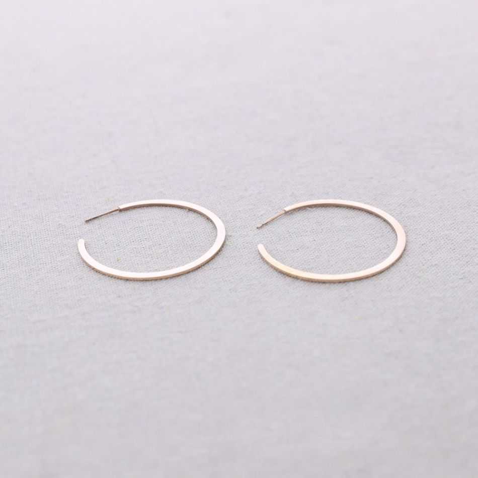 4.5CM HOOP STEEL EARRINGS