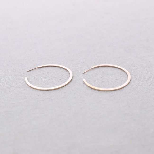 4.5CM HOOP STEEL EARRINGS
