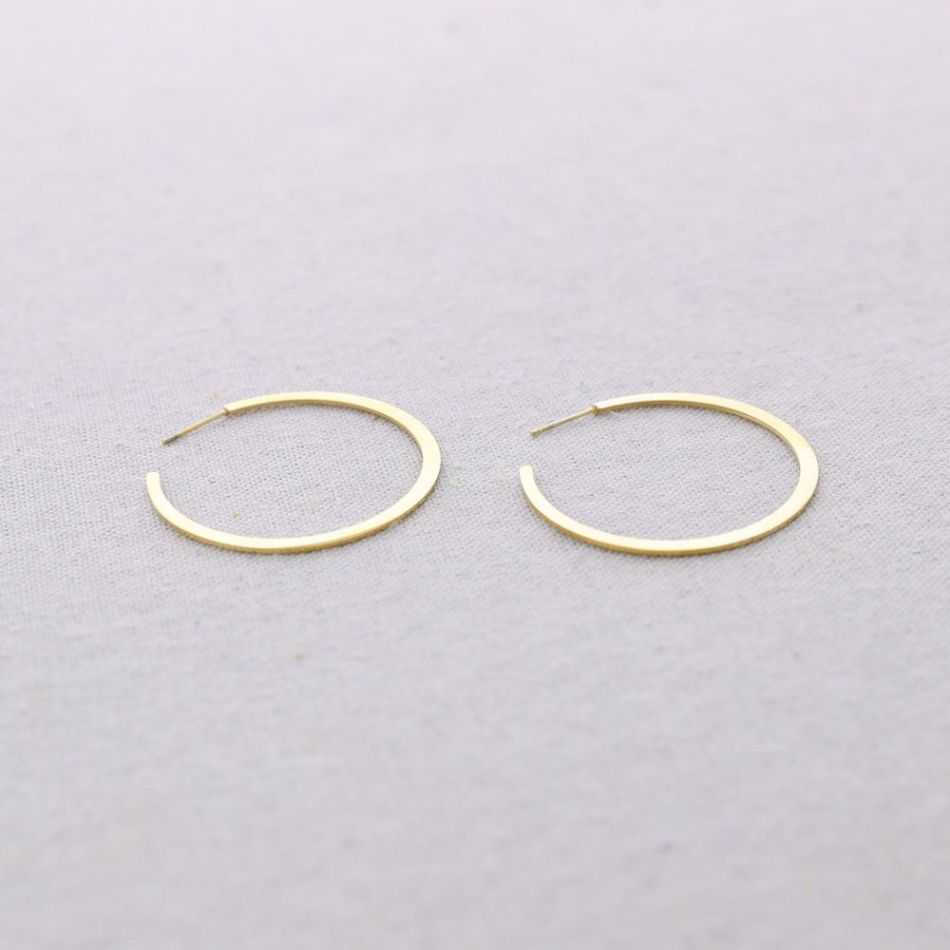 4.5CM HOOP STEEL EARRINGS