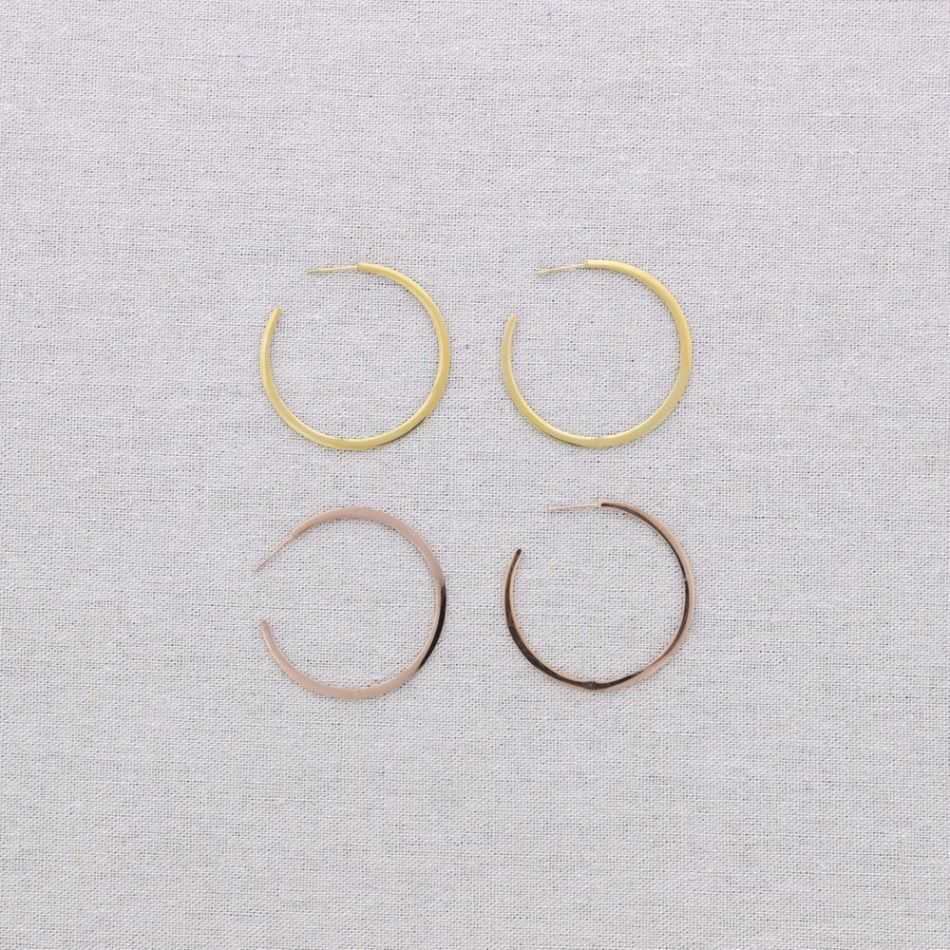 4.5CM HOOP STEEL EARRINGS