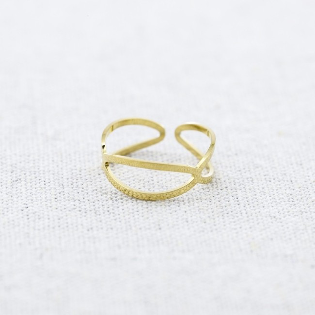 ANILLO ACERO AJUSTABLE FORMA OCHO