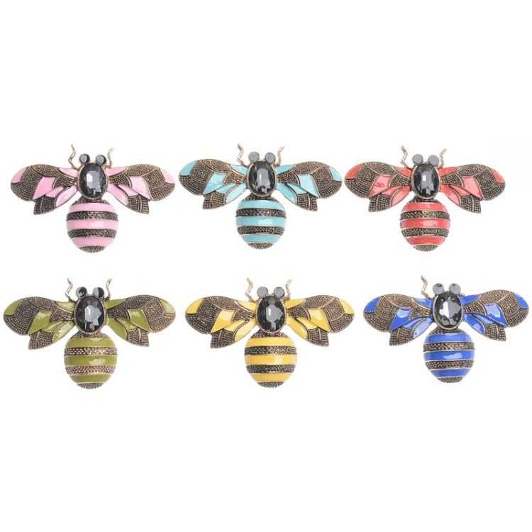 BROCHE ABEJA METAL ESMALTE 2