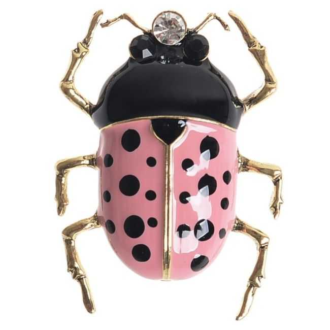 BROCHE INSECTO METAL ESMALTE LUNARES