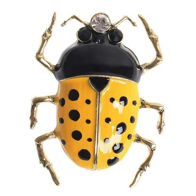 BROCHE INSECTO METAL ESMALTE LUNARES