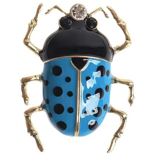 BROCHE INSECTO METAL ESMALTE LUNARES