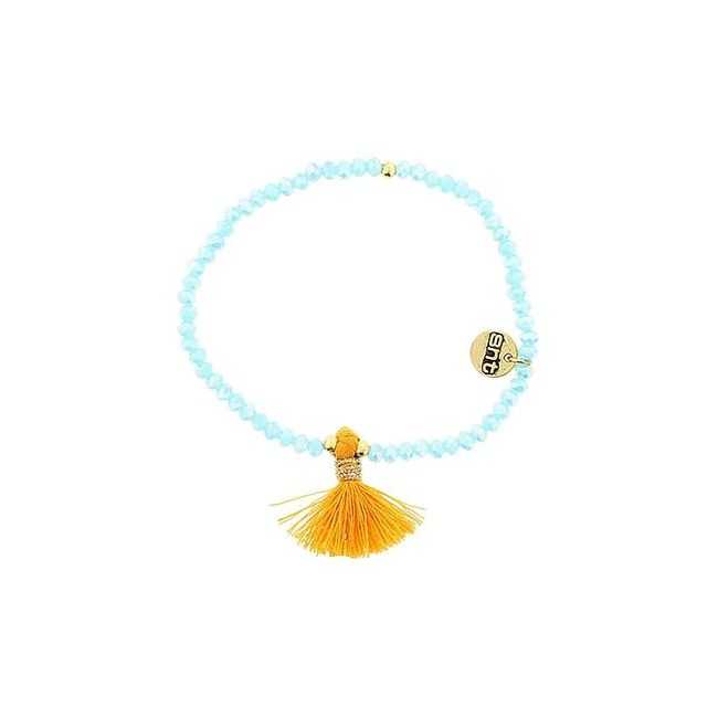 FACETED CRYSTAL BRACELET WITH FRINGE