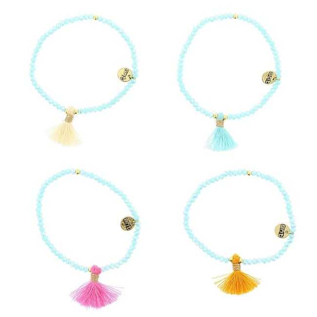FACETED CRYSTAL BRACELET WITH FRINGE