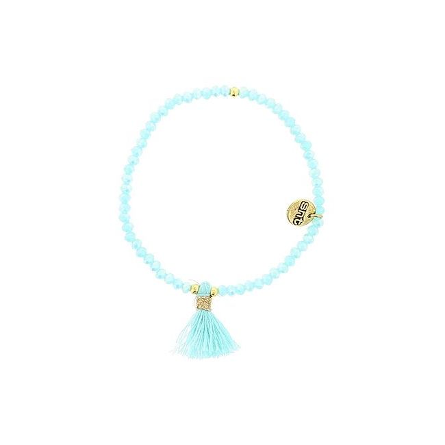 PULSERA CRISTALES FACETADOS FLECO