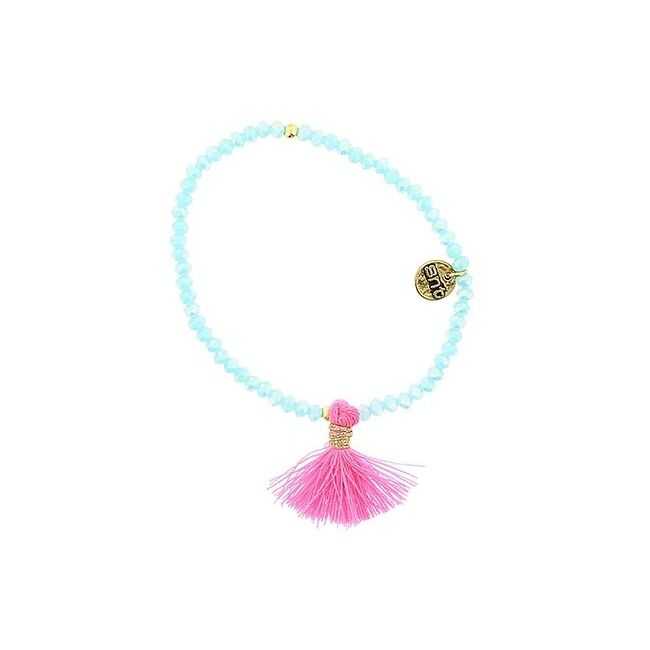 PULSERA CRISTALES FACETADOS FLECO
