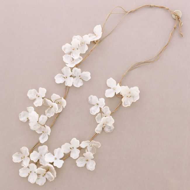 COLLAR LARGO COLGANTES FLOR RESINA