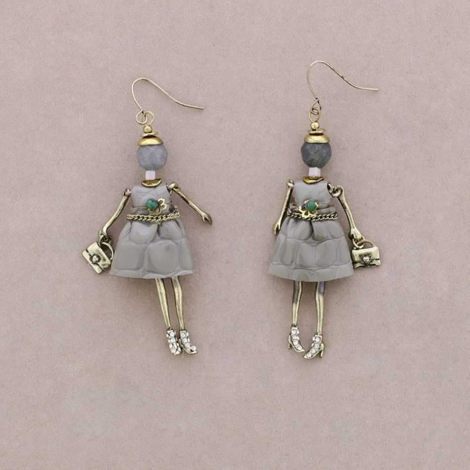 METAL DOLL EARRINGS