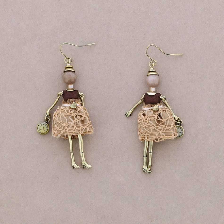 DOLL PENDANT EARRINGS