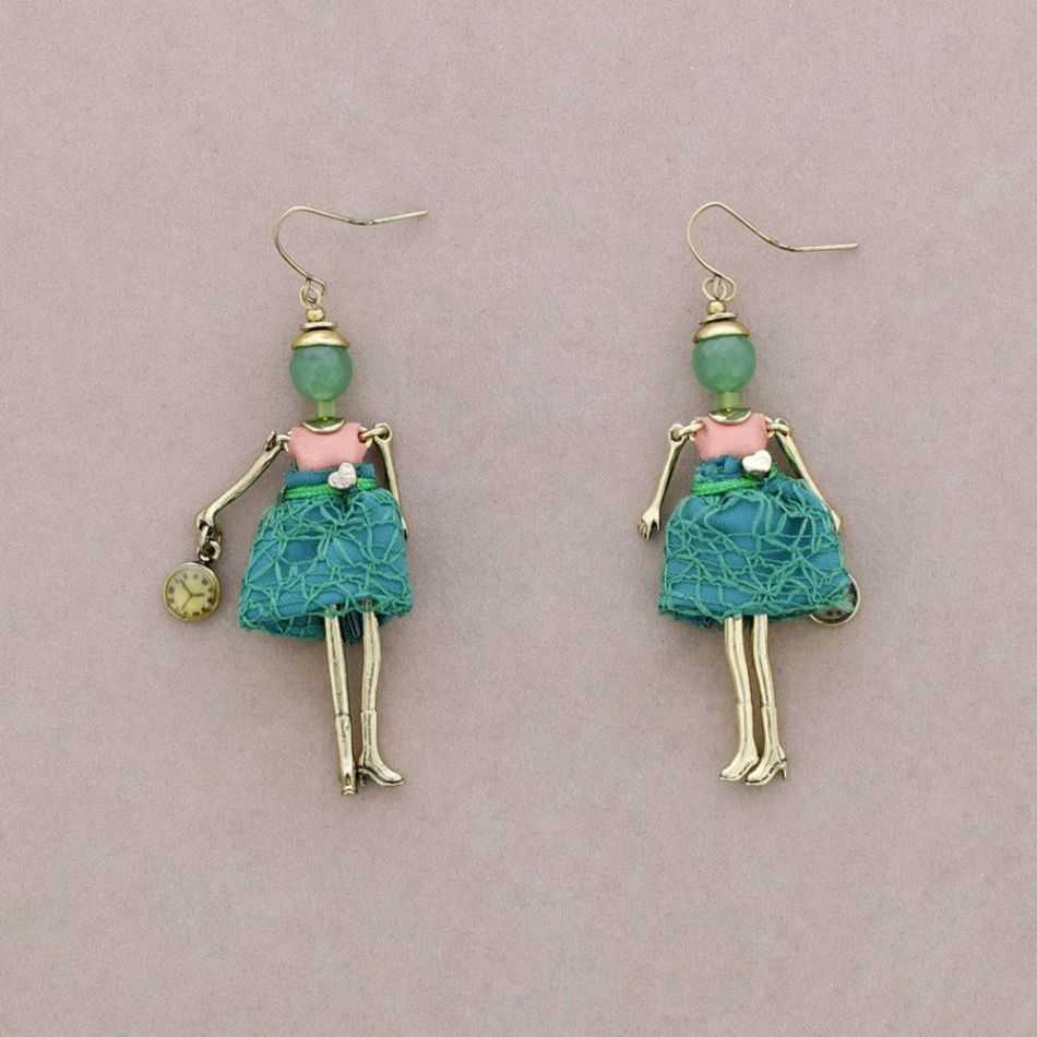 DOLL PENDANT EARRINGS
