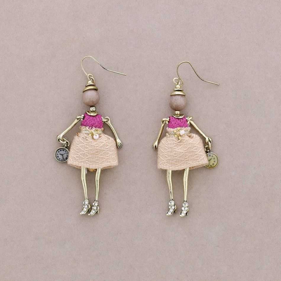 DOLL PENDANT EARRINGS