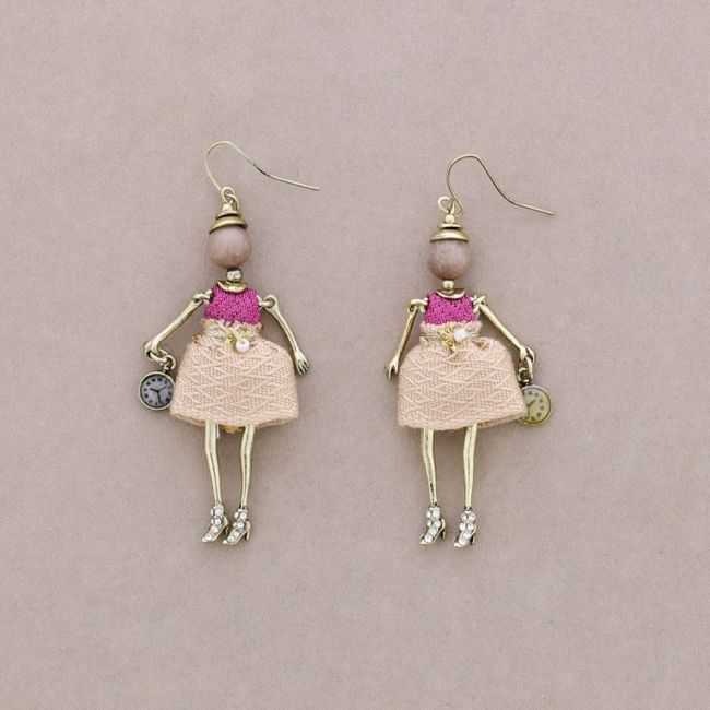 DOLL PENDANT EARRINGS