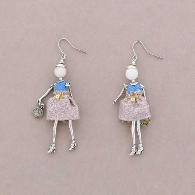 DOLL PENDANT EARRINGS