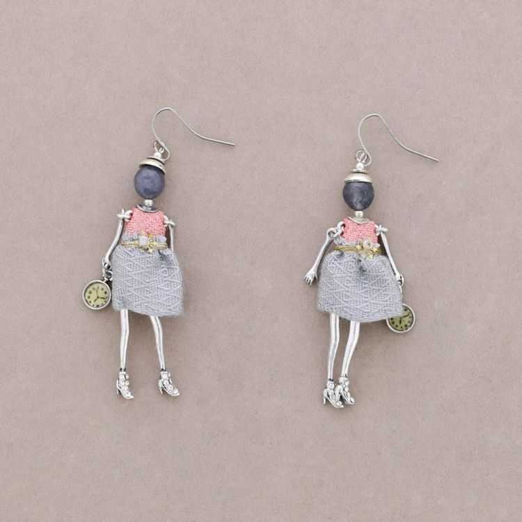 DOLL PENDANT EARRINGS