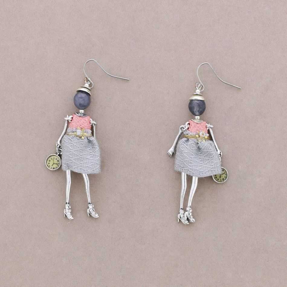 DOLL PENDANT EARRINGS