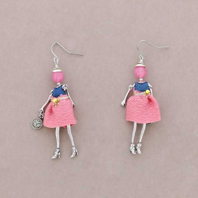 DOLL PENDANT EARRINGS