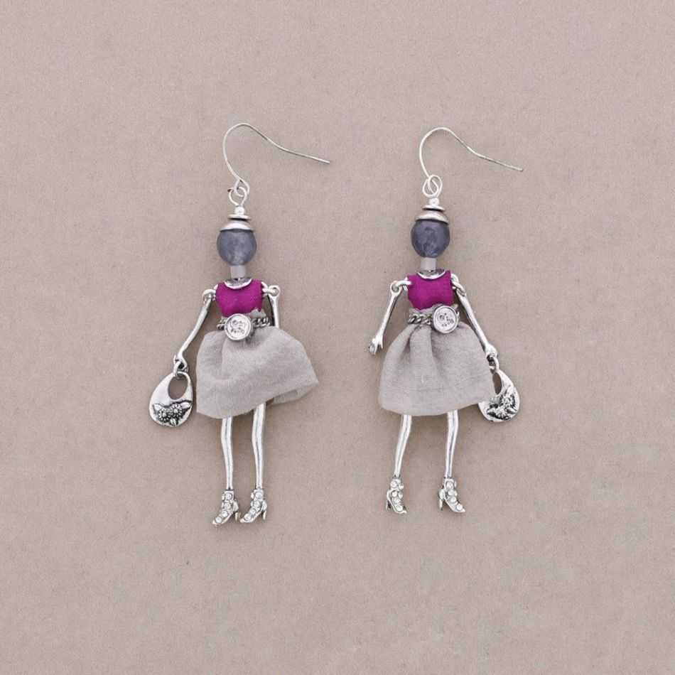 DOLL PENDANT EARRINGS