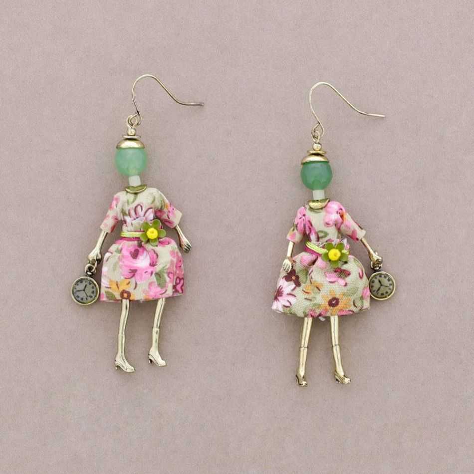 DOLL PENDANT EARRINGS