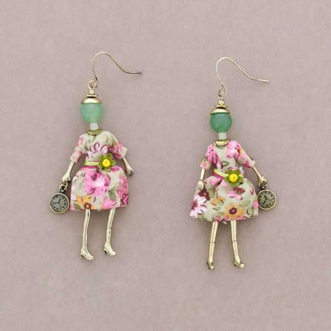 DOLL PENDANT EARRINGS
