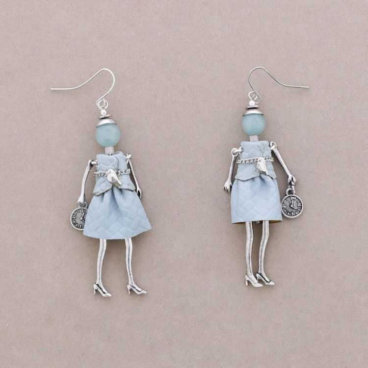 METAL DOLL EARRINGS