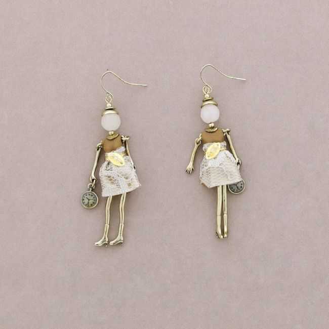 DOLL PENDANT EARRINGS