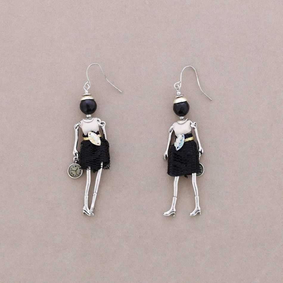 DOLL PENDANT EARRINGS