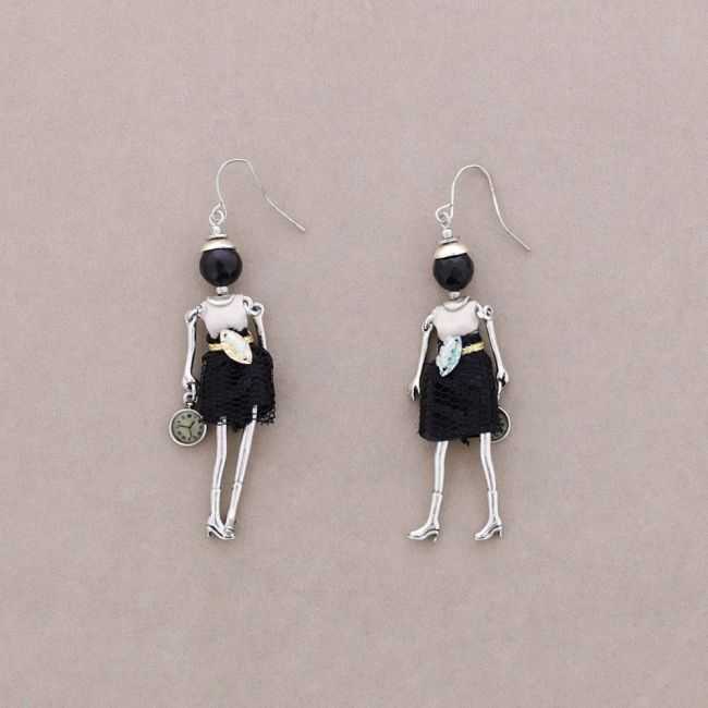 DOLL PENDANT EARRINGS