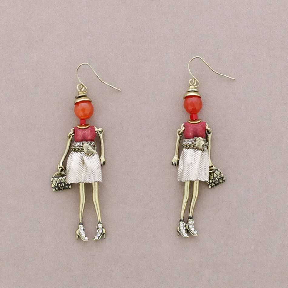 DOLL PENDANT EARRINGS