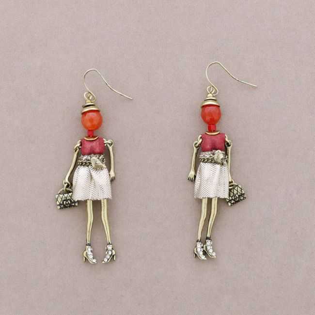 DOLL PENDANT EARRINGS