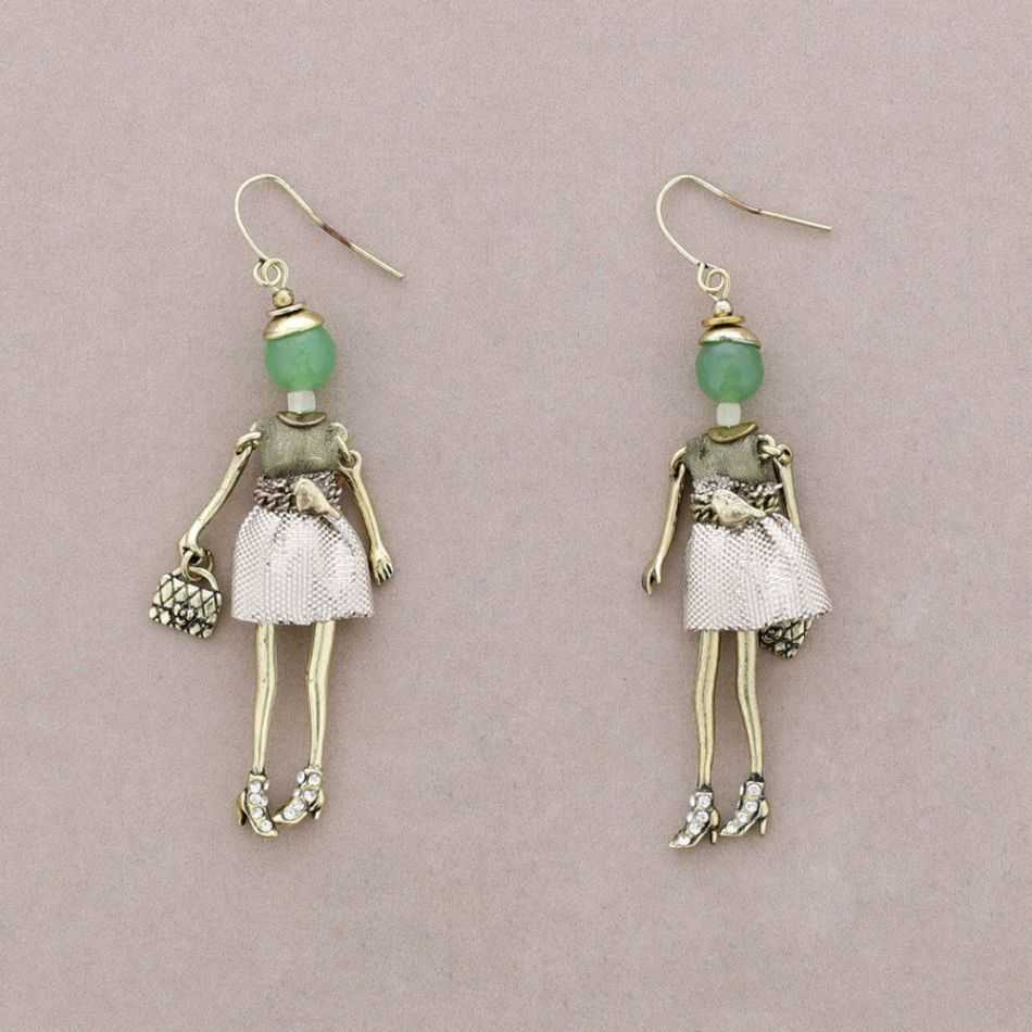 DOLL PENDANT EARRINGS