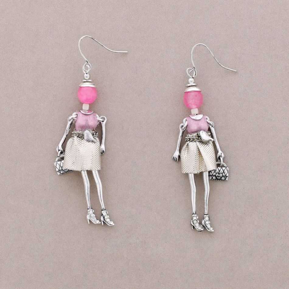 DOLL PENDANT EARRINGS