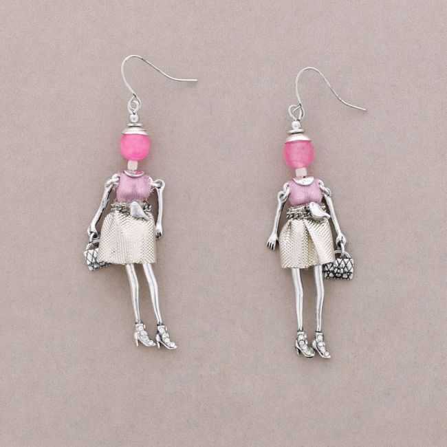 DOLL PENDANT EARRINGS