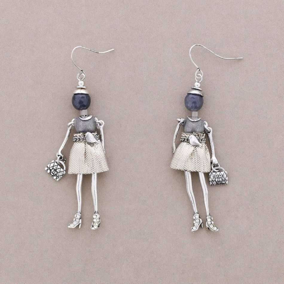 DOLL PENDANT EARRINGS