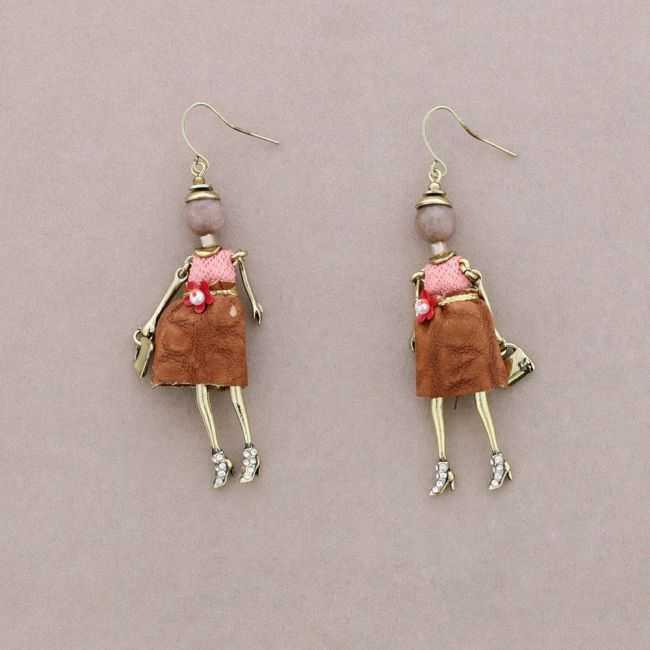 DOLL PENDANT EARRINGS