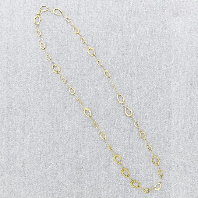 STEEL LINK CHAIN NECKLACE 108CM