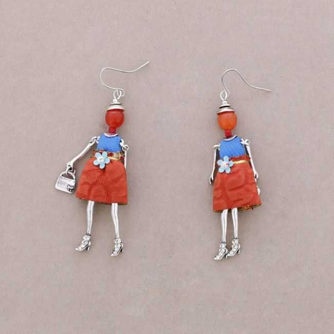 DOLL PENDANT EARRINGS