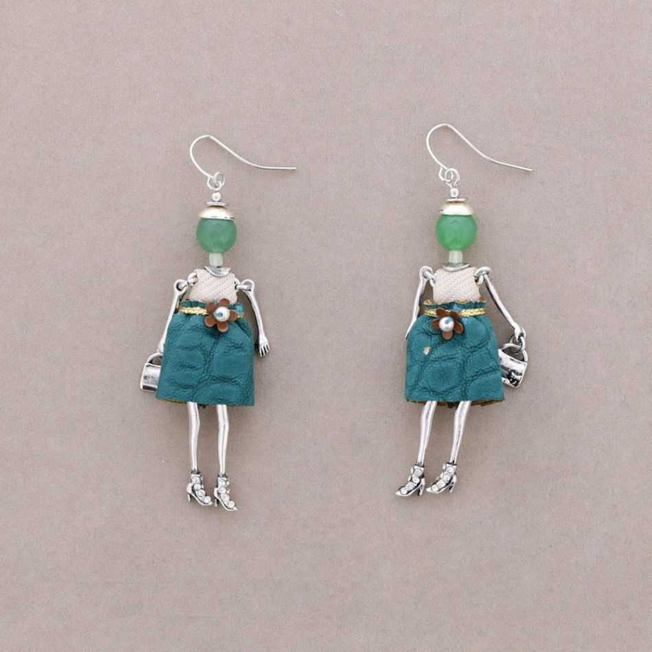 DOLL PENDANT EARRINGS