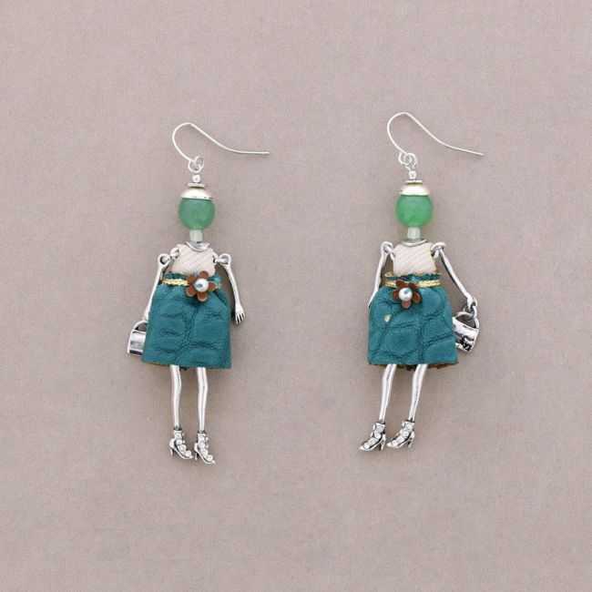DOLL PENDANT EARRINGS