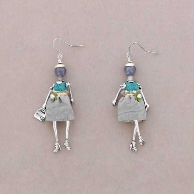 DOLL PENDANT EARRINGS